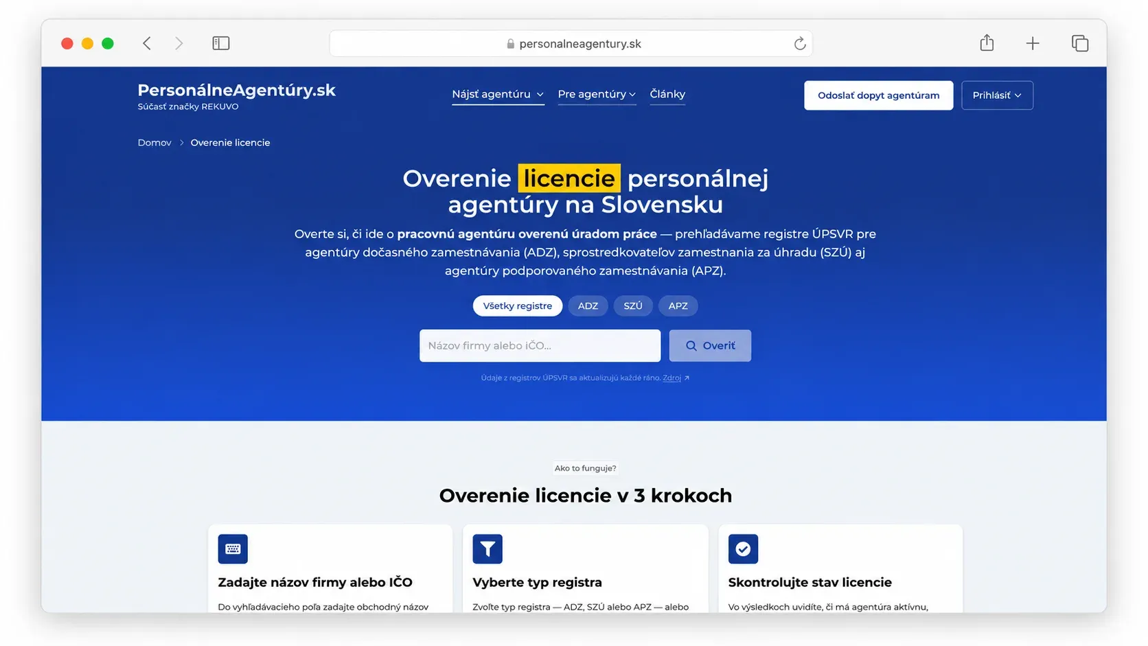 easy agency licence check