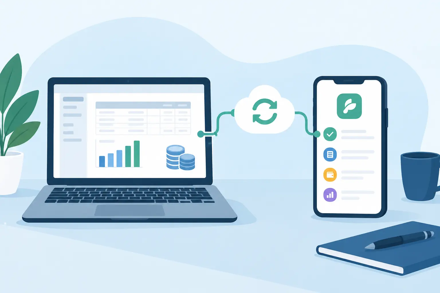 How to connect accounting to an application